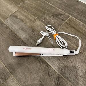 Conair Ceramic Flat Iron White Rose Gold Adjustable‎ Heat Hair Straightener
